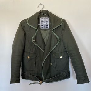 Zadig & Voltaire Green Kawa Parka Jacket Coat